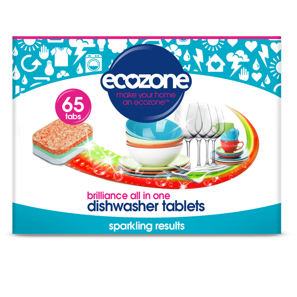 Brilliance Dishwasher Tablets 65 Ecozone Dishwashing Products