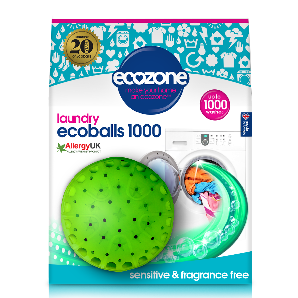 Ecozone Sensitive Laundry Ecoballs 1000 Single Pack 