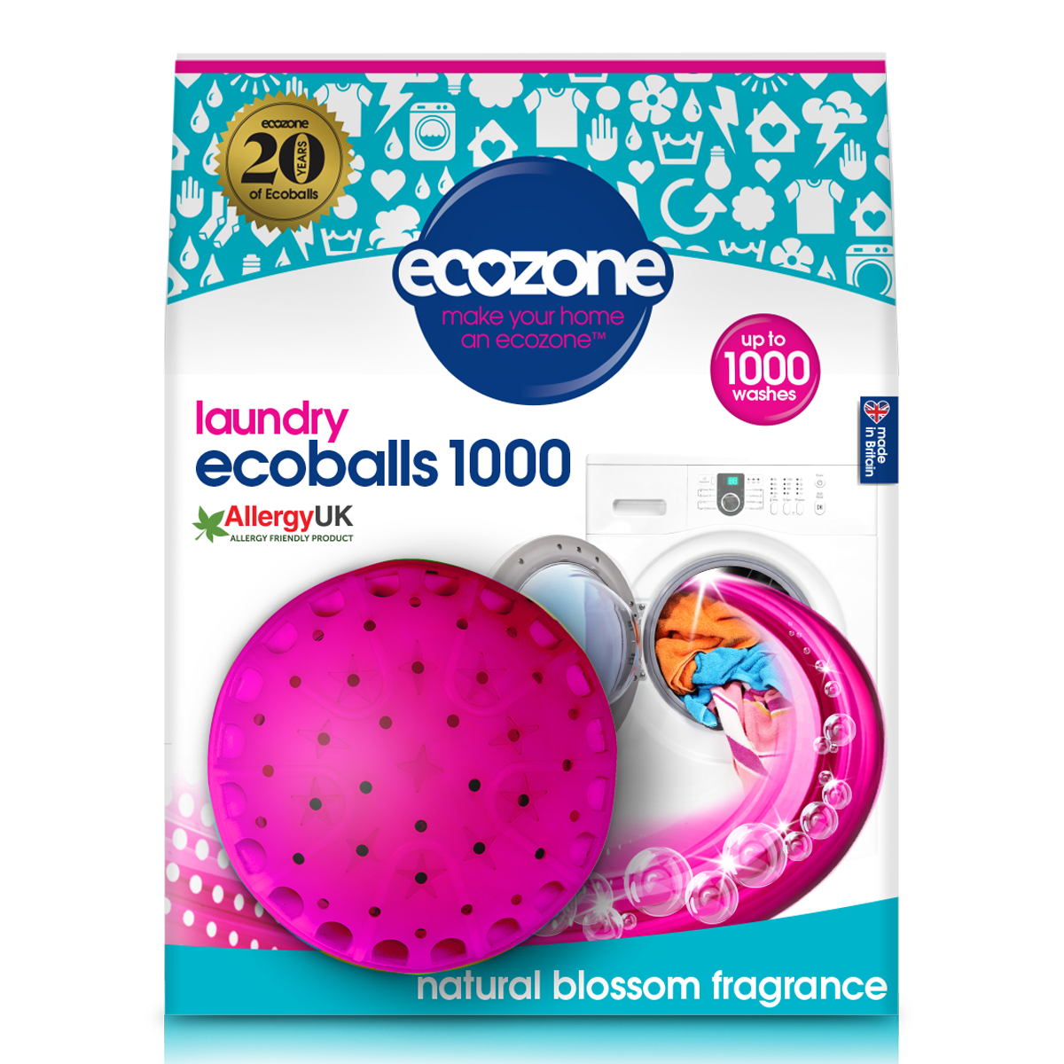 Single Pack Ecozone Sensitive Laundry Ecoballs 1000 